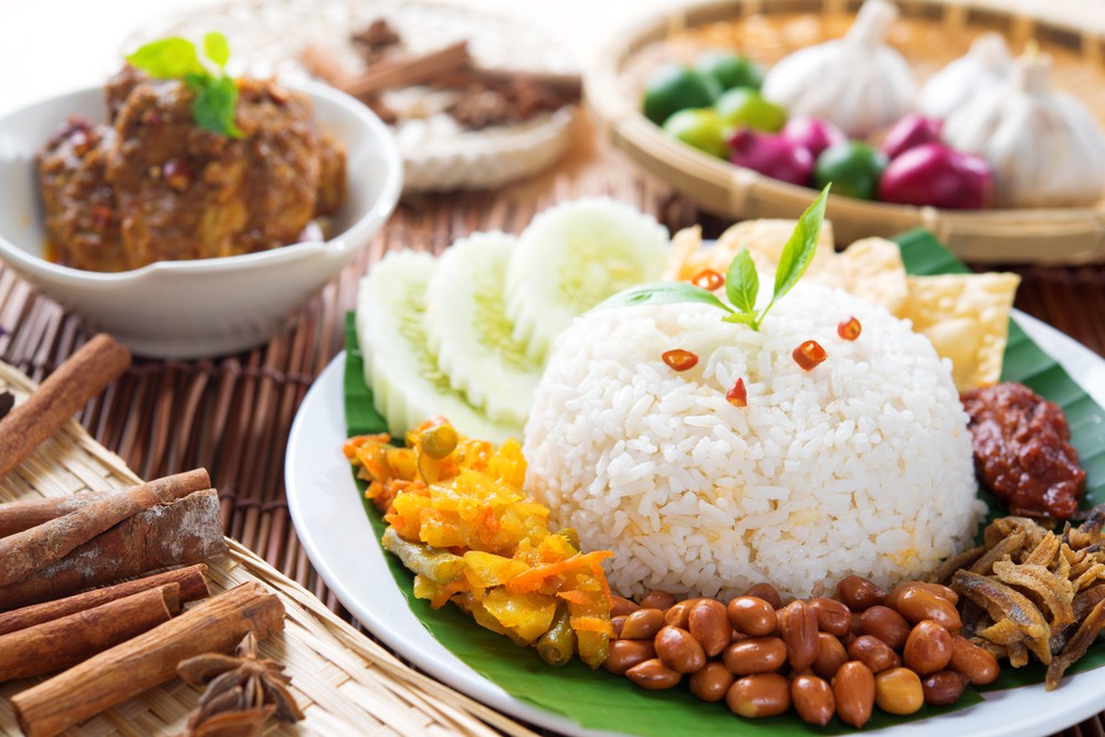 Malaysia’s national dish is nasi lemak – translating literally as “fatty rice”. Source: Shutterstock 