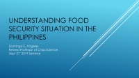 ICrops Seminar Series: Understanding Food Security Situation in the Philippines