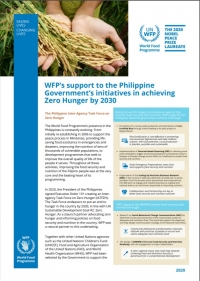 WFP’s Support to the Philippines Government’s Initiatives in Achieving Zero Hunger by 2030 - 2020